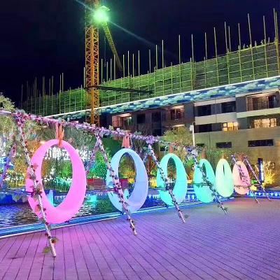 China Outdoor Led Waterproof Colorful Decoration New Arrival Swing Pattern Light For Holiday Park Square Garden Lawn Landscape Park Decoration for sale