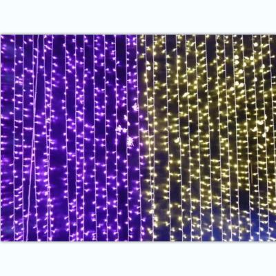 China New Size Waterfall Christmas Led String Fairy Lights Garland Home Holiday Decoration Wedding Led Curtain Light AC 220v/110v for sale