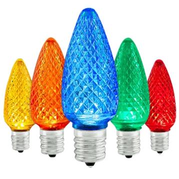 China Holiday all color outdoor electric light bulb base c9 led christmas light bulbs for sale