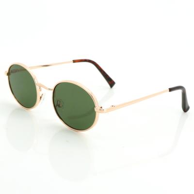 China 2020 High Quality Fashion Sunglasses Fashion Hip Hop Oval Metal Shades Sunglasses for sale