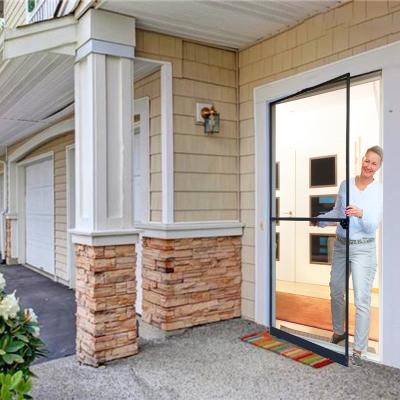 China Wholesale DIY Size Free Cut Automatic Closing Aluminum Screen Door For Household for sale