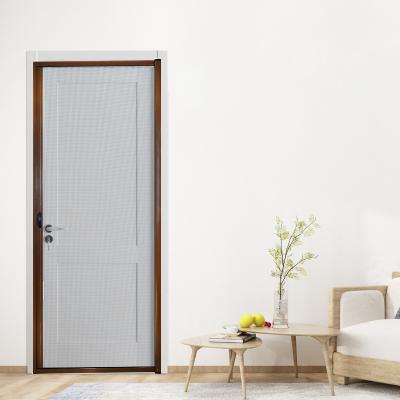 China Modern Aluminum Horizontal Retractable Door Insect Screen In Roll Retractable Screen Door for sale