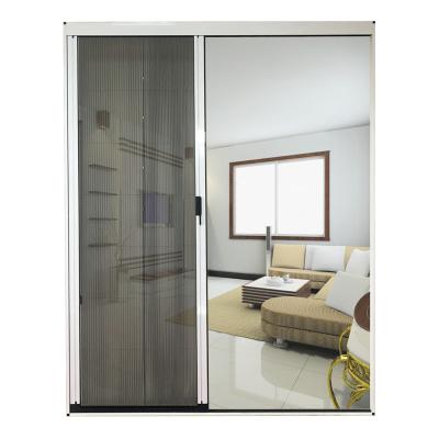 China DIY low price quick installation insect fly trackless sliding pleated screen door for sale