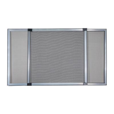 China Modern Aluminum Horizontal Sliding Window With Aluminum Telescopic Fly Screen Slide Profile for sale