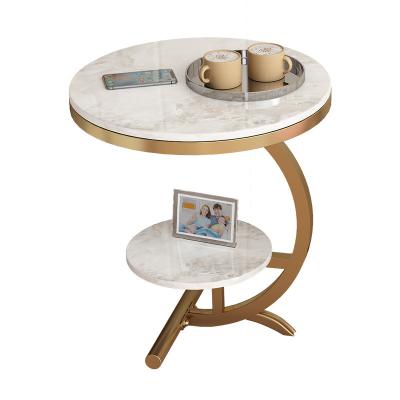 China Modern luxury marble side table small sofa living room sofa end bedside table modern coffee table for sale