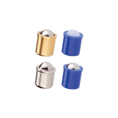 China ZINC Customized Stainless Steel POM Gold Thermoplastic Blue Collar Ball Smooth Spring Plunger for sale