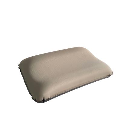 China 30D Laminated Polyester Coated TPU Sponge Portable Self Inflatable Pillow Pillow Camping Tent Pillow Outdoor Business Travel Pillow Ningbo Xiangpeng Glamping for sale