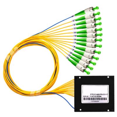 China FTTx 1X12 FC APC 2.0Mm SM ABS Module PLC Singlemode Fiber Splitter for sale