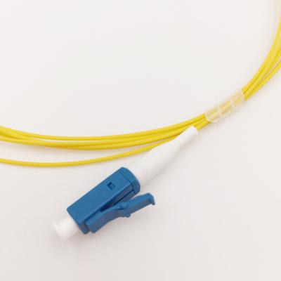 China FTTx LC/UPC Single Mode SM OS2 Single Optical Fiber Pigtail OFNR 0.9MM for sale