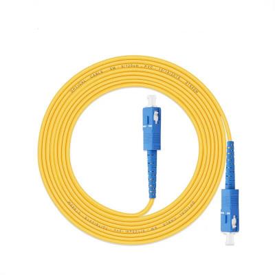 China Good Telecommunication Selling Durable 3meters 2.0mm Simplex SC UPC Single Mode G652D Fiber Optic Patch Cord for sale