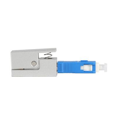 China Test and Maintenance SC UPC Square Type Bare Fiber Optic Adapter Coupler for Repair and Backup Fiber Connection for sale