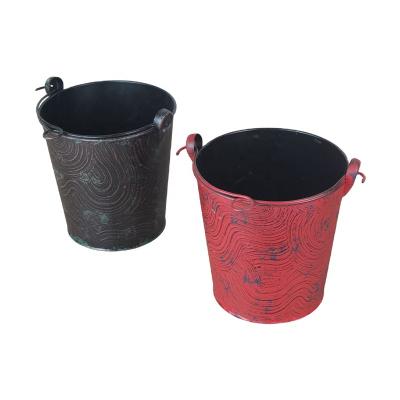 China CLASSIC Galvanized Metal Buckets With Handle Mini Round Flower Pot Plant Basket For Small Plant And Candy Snack for sale