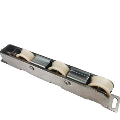 China Stainless Steel Aluminium Sliding Door Wheel With Carbon Steel Bearing Roller for sale