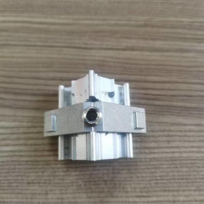 China 45 Degree Connecting Sliding Window And Door Connector Aluminium Window Corner With Squre Hole for sale