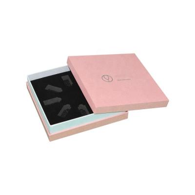 China Recyclable Lid and Base Gift Box for Essential Oil Set Packaging with Velvet Foam Holder and Silver Stamping Logo for sale