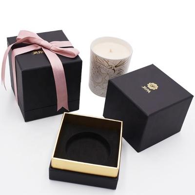 China Recyclable Customized Luxury Lid and Base Empty Square Packaging Rigid Paper Cardboard Gift Packaging Custom Candle Box for sale