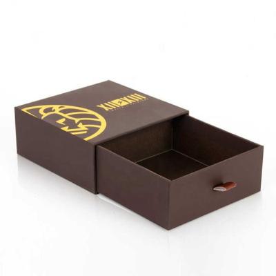 China Recyclable Wholesale Custom Logo Paper Printed Jewelry Packaging Boxes Sliding Drawer Gift Box Packaging for sale