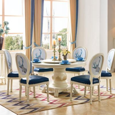 China Hot Selling Quality EAP Hard Around European Style Luxury Dining Table for sale