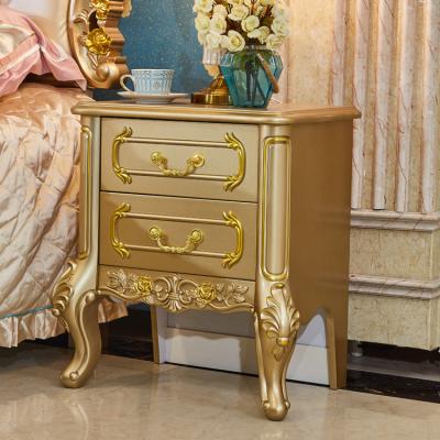 China Manufacturer Shiny Gold Wood Legs (Others) Adjustable Bedside For Bedroom Furniture Bedside Tables for sale