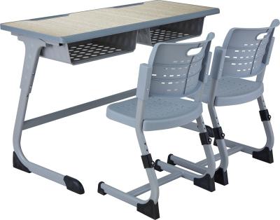 China Contemporary Manufacturer Of Double Desks And Chairs Students Cram Fixed School Desk For Kids for sale