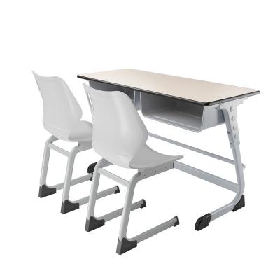 China Modern Hot Selling Comfortable Double Seat Student Desk And Chair For Sale for sale