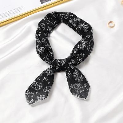 China Black Organic Cotton Paisley Men's Casual Scarf Dance Boy Hip Hop Satin Scarf Square Square Scarves Accessories For Men for sale