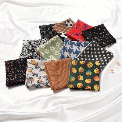 China Various Square Patterns And Printing Designs Scarf Bandana Print Cotton Animal Head Scarf With Logo Custom for sale