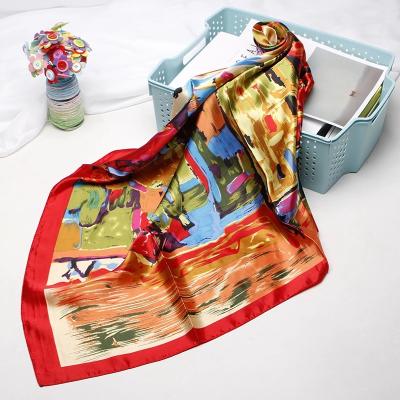 China Sunblock.decration.garments. Gift Polyester Scarf Customize Style Palestinian Women Design Oil Painting Scarf Main Keffiyeh Scarf Wrap for sale