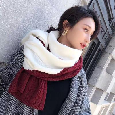 China Wholesale Winter Styles Cotton New Patchwork Woolen Men's Scarf Women And Students Fashion Warm Scarf for sale