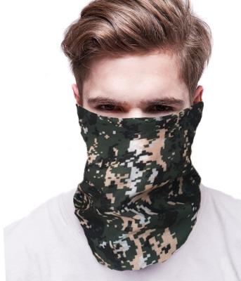 China Outdoor Activities Camouflage Military Polyester Printed Tube Bandana Camouflage Neck Cuff for sale