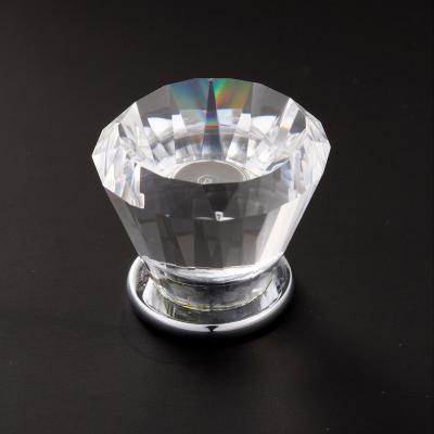 China Modern Diamond Shape Crystal Cabinet Knob Handle for sale