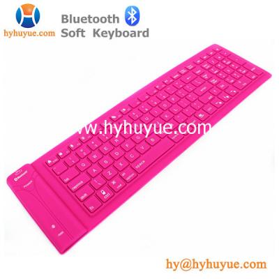 China Bluetooth 109 keys 2014 Newest Silicon PC/ Tablet/ Laptop/ Smartphone Keyboard Waterproof for sale