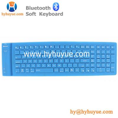 China Bluetooth 109 Keys Wireless Silicon PC/ Tablet/Laptop/ Smartphone Soft Keyboard Waterproof for sale