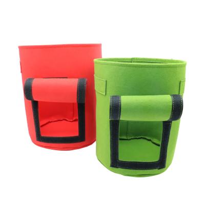 China Eco-friendly Aeration Recycled Planters Felt Bags Vegetable Garden Plant Flower Pots Potato Grow Bags 1 3 5 7 10 15 20 30 100 Gallon for sale