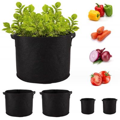 China Eco-friendly The planting bag Garden Root Grow Pots Planting felt grow bag 1 3 5 7 10 15 20 Gallon Size Gardening Supplies for sale