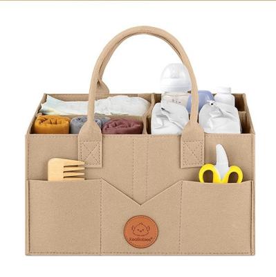 China TOTE BAG new Baby Diaper Caddy Organizer Car Nursery Essentials Changing Table Organiser Large Capacity Holder Bags portable Felt Storage for sale