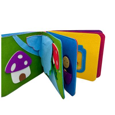 China Eductional Kid Toys 3D Montessori Storytelling Cloth Book Felt Busy Board Book Preschool Toddlers for 1-6 Years Early Learning Toy for sale