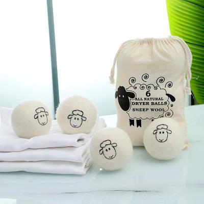 China Cleaning 6PCS Wool Drying Balls Fabric Reusable Softener Laundry 5cm Dry Kit Ball Practical Home Washing Wool Dryer Balls for sale