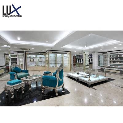 China Eco-friendly stylish creative high-end customized interior decoration of jewelry store, furniture design ideas for jewelry store display for sale