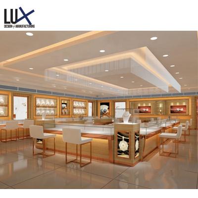 China Eco-friendly Professional Custom Jewelry Shop Cabinet Interior Design Jewelry Shop Display Jewelry Store Cabinet for sale