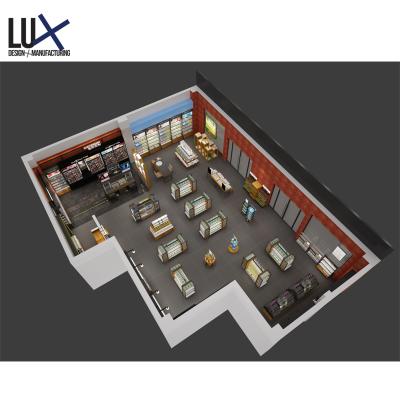 China Eco-friendly stylish luxury brand customized cosmetics shop interior decoration, display furniture design for retail for sale