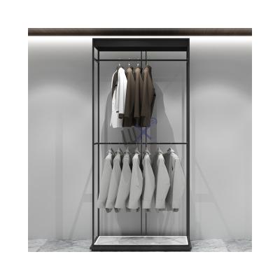 China LUX Design Factory Custom Menswear Display Store Fixtures With Metal MDF And Arylic For Clothes Shop Furniture 5 Years Quality Warranty for sale