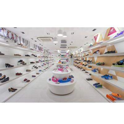 China Eco-friendly design ideas reference for shoes shop interior decoration, ladies shoes show furniture design for sale