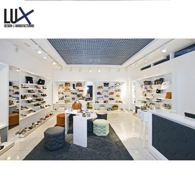 China High quality eco-friendly shoe store fitting design, shoe store decoration with display stand design for sale