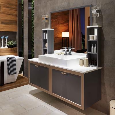 China Modern Minimalist Bathroom Vanity Melamine Furniture Home Style Hanging Bathroom Cabinet for sale