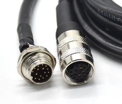 China C091 High Quality Industrial 16 Pin Male Plug Socket Solder Cable Waterproof M16 Connector for sale