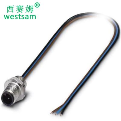 China Signal Strip Litz Wire 3pin 4pin Aviation M5 Male Female Cable Connector for sale