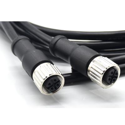 China Industrial Manufacturers M12 Stable Shielded 4 Pin Female Connector ip67 Cable PVC for sale