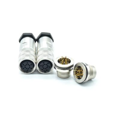 China Factory Supplier Industrial OEM M16 IP67 1 Plug Waterproof Receptacle Set Welding Cable 14 Pin Connector for sale