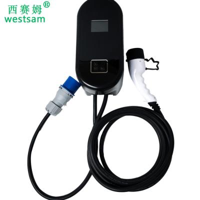 China SAE J1772 Power Plug Black Electrical Cable 16A 32A EV Connector for sale